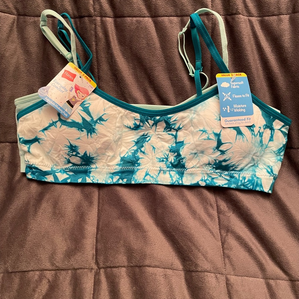 Girls 2 pack seamless Molded wirefree bras